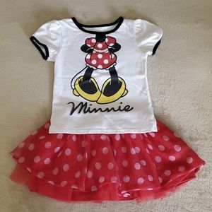 Minnie Mouse Shirt and Skirt Set